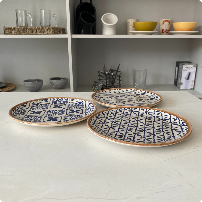 Jogo de 6 Pratos Sobremesa Porto Brasil Stoneware | Loja Kaster