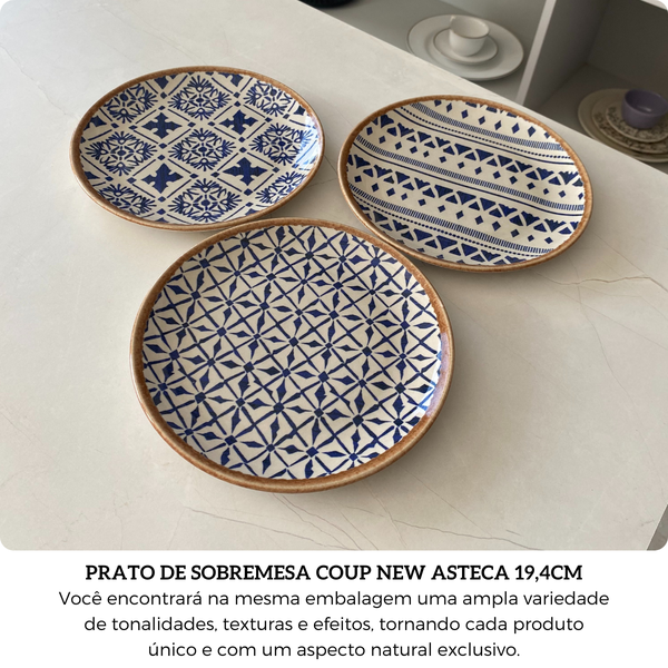 Jogo de 6 Pratos Sobremesa Porto Brasil Stoneware | Loja Kaster