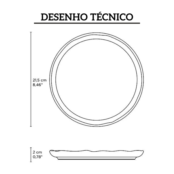 pratos de sobremesa linhas pistache o21 5cm porto brasil 5
