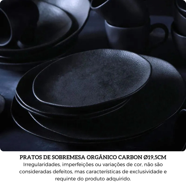 pratos de sobremesa organico carbon o19 5cm porto brasil 1