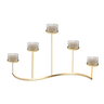 go4452 castical fano 5 velas horizontal revestido em ouro 24k riva