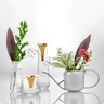 go5392 vaso grande leaf revestido em ouro 24k riva ambiental