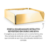 gt0005 porta guardanapo horizontal ritratto revestido em ouro 24k riva descr
