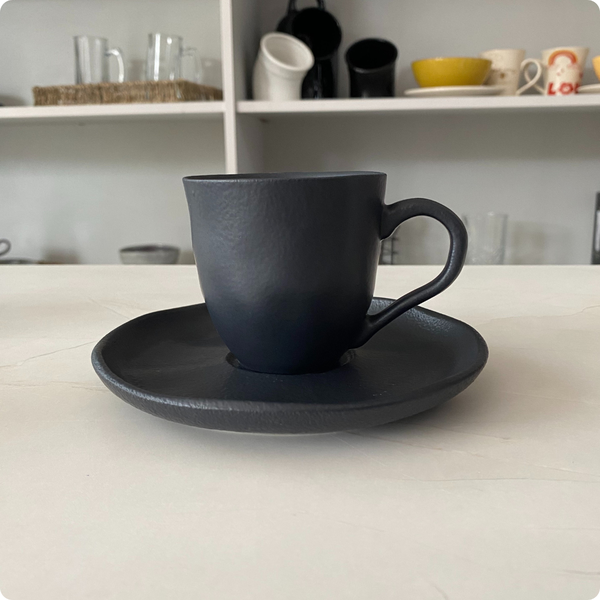 Xícara de Chá Porto Brasil Orgânico 170ml Preto Matte | Loja Kaster