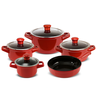 j604646 jogo de 5 panela de ceramica ceraflame duo smart pomodoro ceramarte