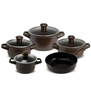 j604545 jogo de 5 panela de ceramica duo smart chocolate ceraflame