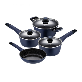 conjunto de panelas 4 pecas antiaderentes para inducao everyday azul oxford