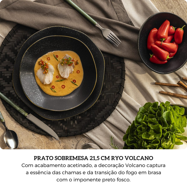 Prato Sobremesa Oxford Ryo Volcano 21,5cm | Loja Kaster