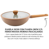 31276 wok antiaderente com tampa 28cm 3 7l fendi mocha norma fracalanza descr