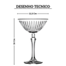 47050 jogo de 4 tacas para martini em vidro 230ml joy pasabahce desenho