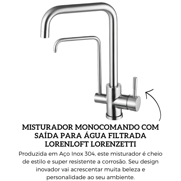 Misturador Monocomando Lorenzetti LorenLoft 2263 I82 | Loja Kaster