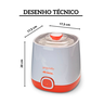 iogurteira eletrica ariete 621 yogurella 1l 20watts 2 cestos e filtro para iogurte grego 127v 1