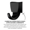 7140113 cabide de parede preto fosco attic quadra lorenzetti descr