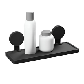 ad4psprfos prateleira de parede com adesivo preto fosco astra comshampoo