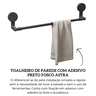 ad4ptprfos toalheiro de parede com adesivo preto fosco astra descr