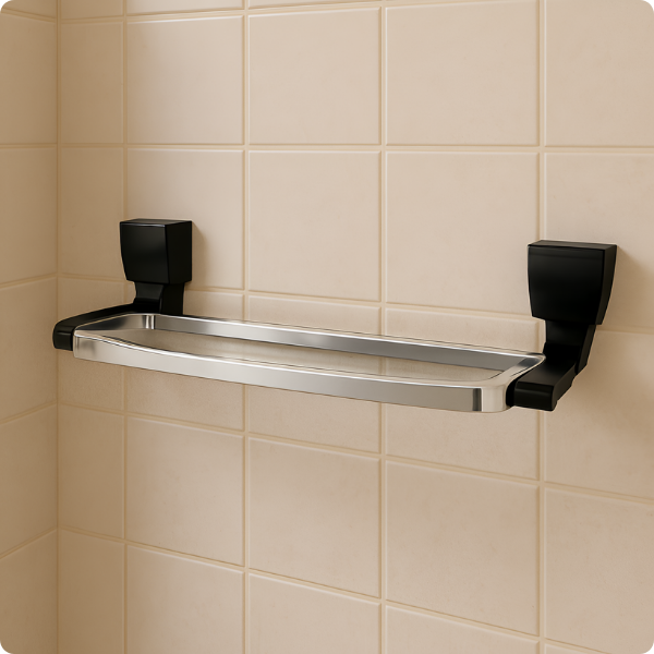 7140107 prateleira de parede preto fosco attic quadra lorenzetti ambiental