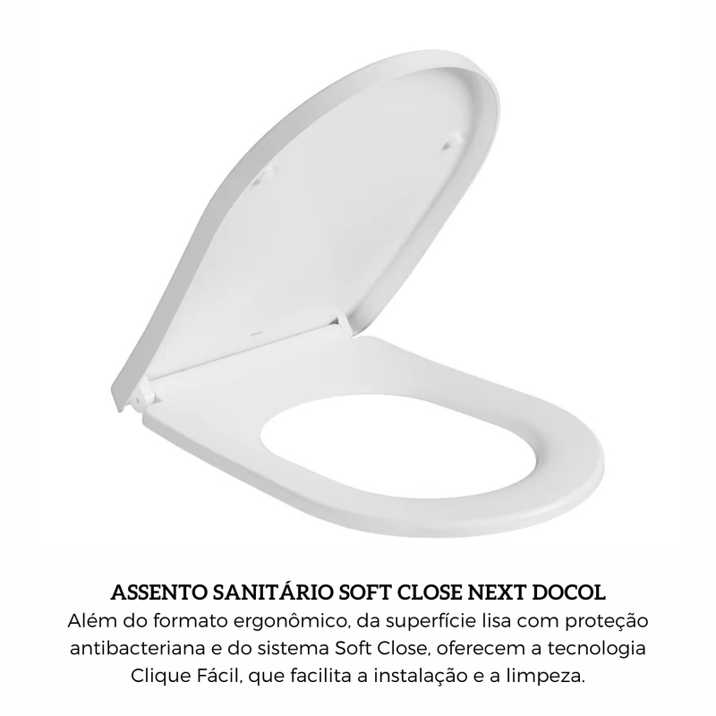 Assento Sanitário Docol Next Soft Close Branco | Loja Kaster