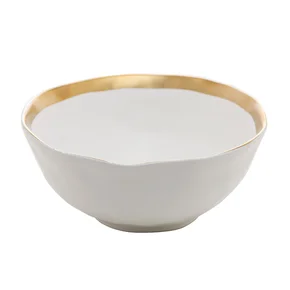 bowl de porcelana dubai branco e dourado 7cm x 15cm wolff