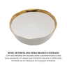 bowl de porcelana dubai branco e dourado 7cm x 15cm wolff 6