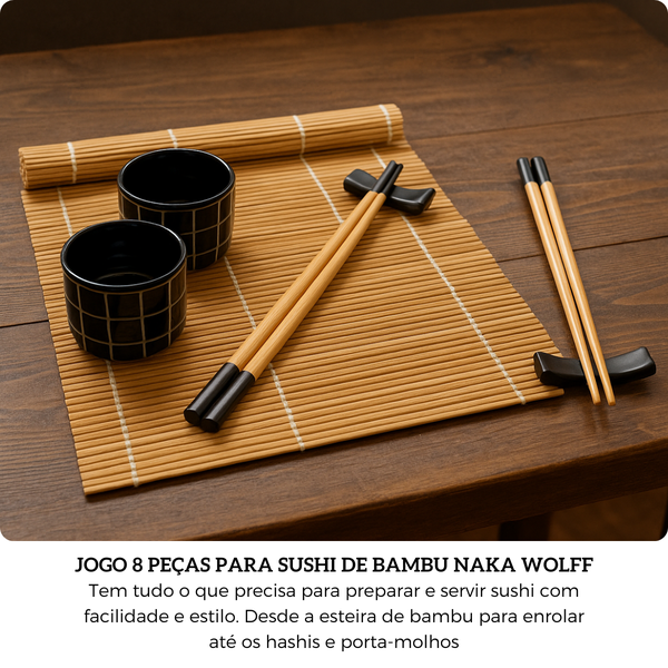conjunto 8 pecas para sushi de bambu naka wolff 3