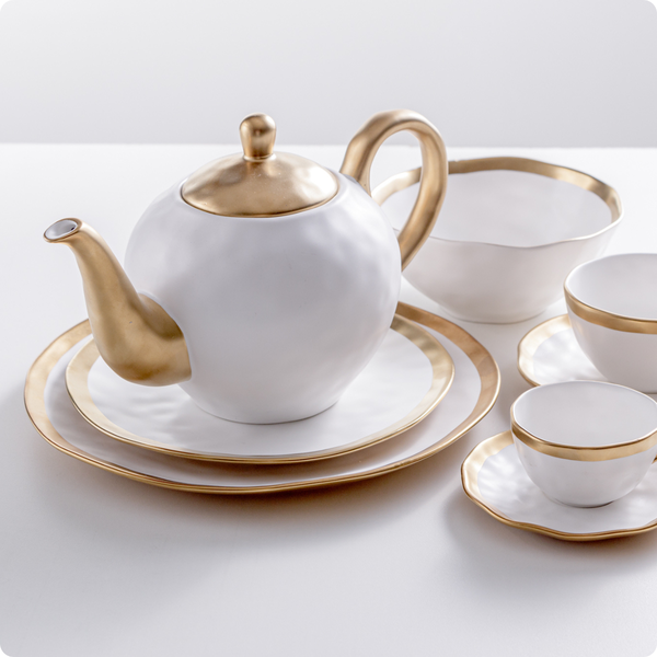 prato raso de porcelana dubai branco e dourado 25cm x 2cm wolff 6