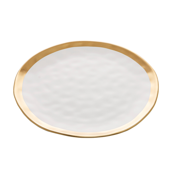 prato raso de porcelana dubai branco e dourado 25cm x 2cm wolff 5