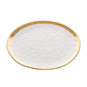 prato raso de porcelana dubai branco e dourado 25cm x 2cm wolff 5