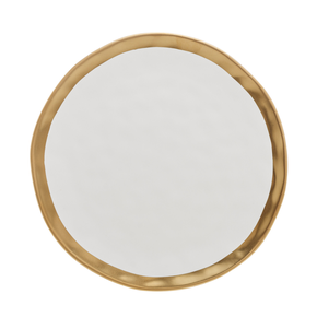 prato para sobremesa de porcelana dubai branco e dourado 21cm x 2cm wolff 1