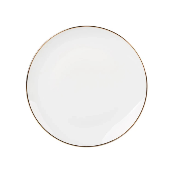prato de sobremesa em porcelana d19 2cm branco l hermitage legacy gold