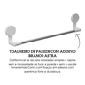 adptbr toalheiro de parede com adesivo branco astra descr