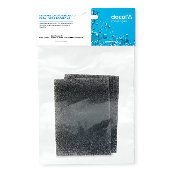 90987321000 feltro de carvao ativado docol para lixeira docolflat embalagem