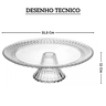 220376 prato para bolo de cristal com pe 31 5cm radial lyor desenho
