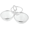006214 porta aperitivo triplo inox revestido em prata sarezzo riva