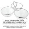 006214 porta aperitivo triplo inox revestido em prata sarezzo riva descr