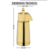 go5415 garrafa termica com ampola 1l inox revestido em ouro 24k pump riva desenho
