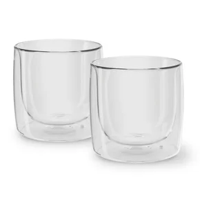 jogo com 2 copos de vidro de parede dupla para whisky 266ml sorrento 1