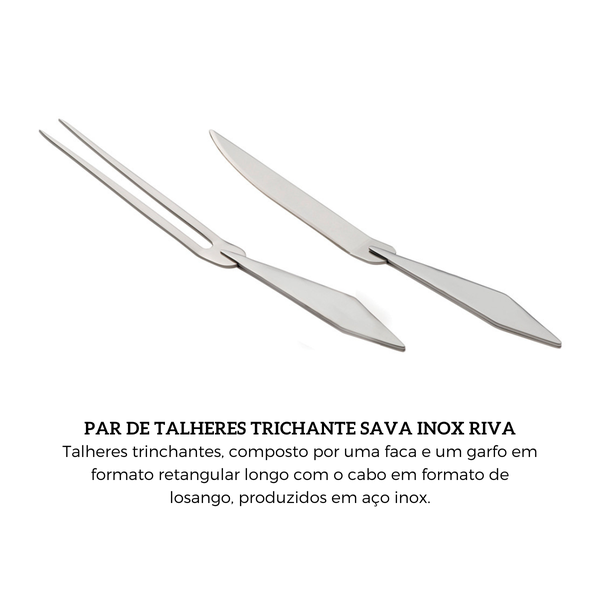 par de talheres trichante sava inox riva 2
