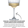 46635 jogo de 4 tacas para champanhe coupe em vidro 260ml elysia pasabahce descr