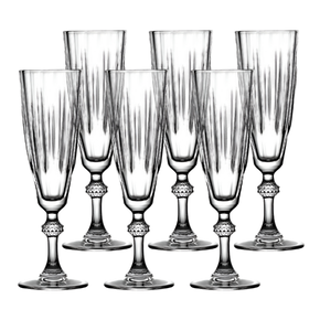 46683 jogo de 6 tacas para champanhe em vidro 170ml diamond pasabahce