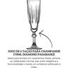 46683 jogo de 6 tacas para champanhe em vidro 170ml diamond pasabahce descr