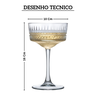 46635 jogo de 4 tacas para champanhe coupe em vidro 260ml elysia pasabahce desenho