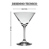46708 jogo de 2 tacas para martini em vidro 220ml enoteca pasabahce desenho