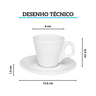 xicara de cafe com pires expresso curto 80ml branca oxford 1
