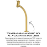 b5055c7r1b torneira para lavatorio bica alta gold matte basic celite descr