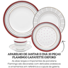 151957 aparelho de jantar e cha 20 pecas flamingo lafayette oxford descr