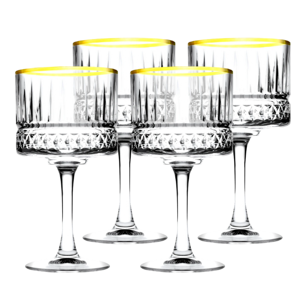 46692 jogo de 4 tacas para coquetel gold rim 500ml elysia pasabahce