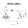 b5026c7crb chuveiro de parede redondo 12cm basic cromado celite desenho
