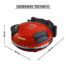 10120 ari i forno de pizza eletrico com pedra refrataria 1200w 220v vermelho ariete desenho