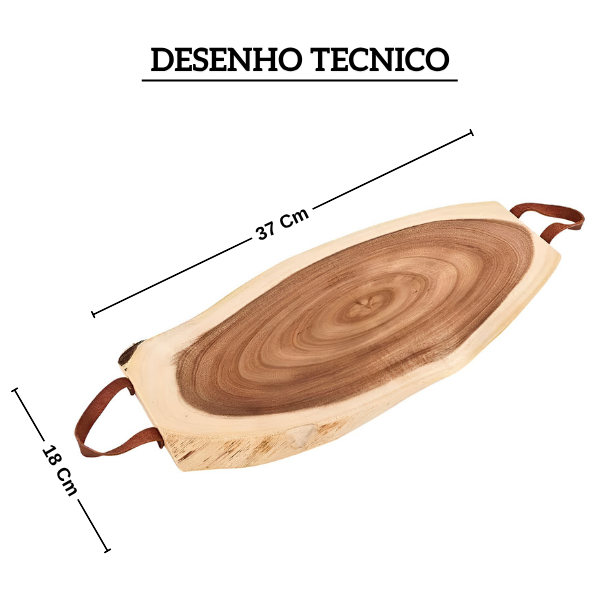 gj0003 tabua de corte em madeira com alca de couro btc desenho