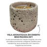 aq0033 vela aromatizada em cimento bege pequena bct descr